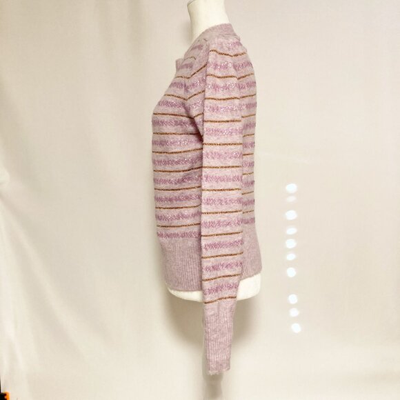 J. Crew Sequin Striped Sweater in Supersoft Yarn Size S - Picture 2 of 7